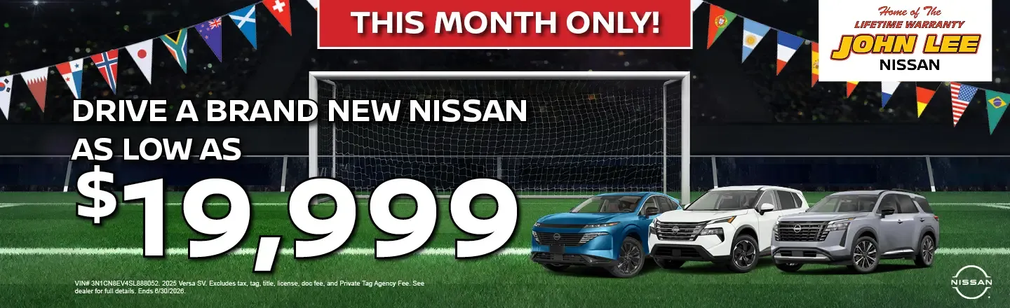 Brand New Nissan As Low As $19,999